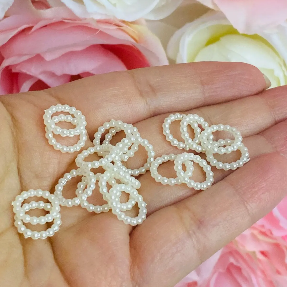 Pearl Spacers, 12mm 50 pcs diy beads
