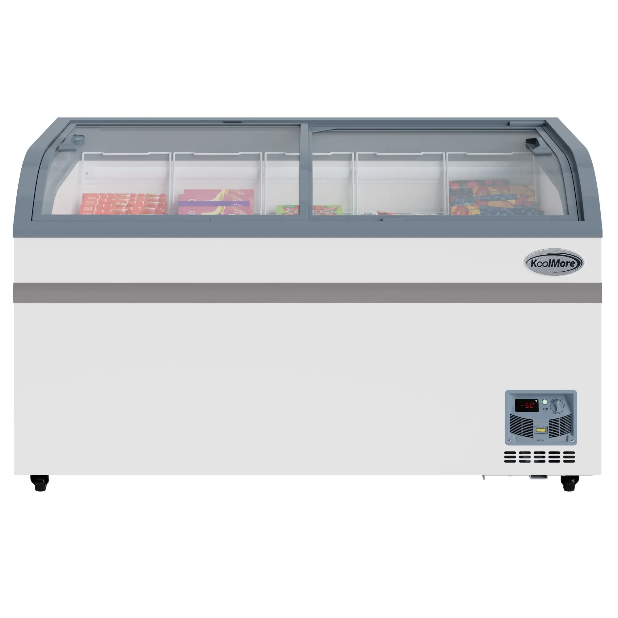 58 Inch Manual Defrost Island Chest Freezer 14 cu. ft. Capacity in White