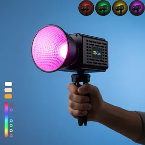 RGB COB Video Studio Lights,Handheld Continuous Lighting Livestream Softboxfor Photography,Studio Video Lighting,USBRechargeable Cameras Light for Vlog, Live Stream,Camera Accessories,Photography Equipment