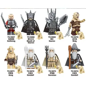 TV6409 Lord Rings Elves Orcs Army Dwarf Rohan Mini Action Toy Figures Building Blocks Assembly Toys for Kids Birthday Gift