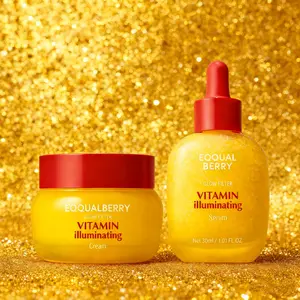 EQQUALBERRY Vitamin C Illuminating Serum with Niacinamide Ceramide & Hyaluronic Acid 30ml Brightening Skin Barrier Hydrating Serum for Daily Use