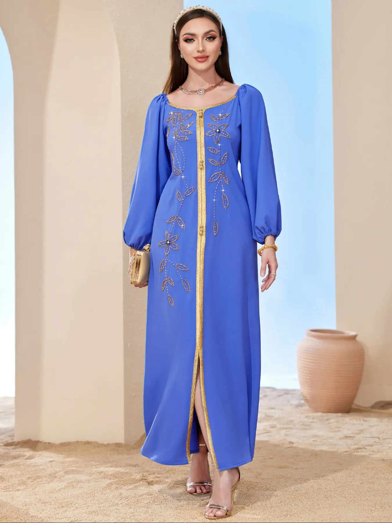 Elegant Chic Aesthetic Women's Long Sleeve Formal Dress, Slim-Fitting Fitted Long Gown, Handcrafted High-End Fashion, Perfect for Special Occasions & Daily Wear