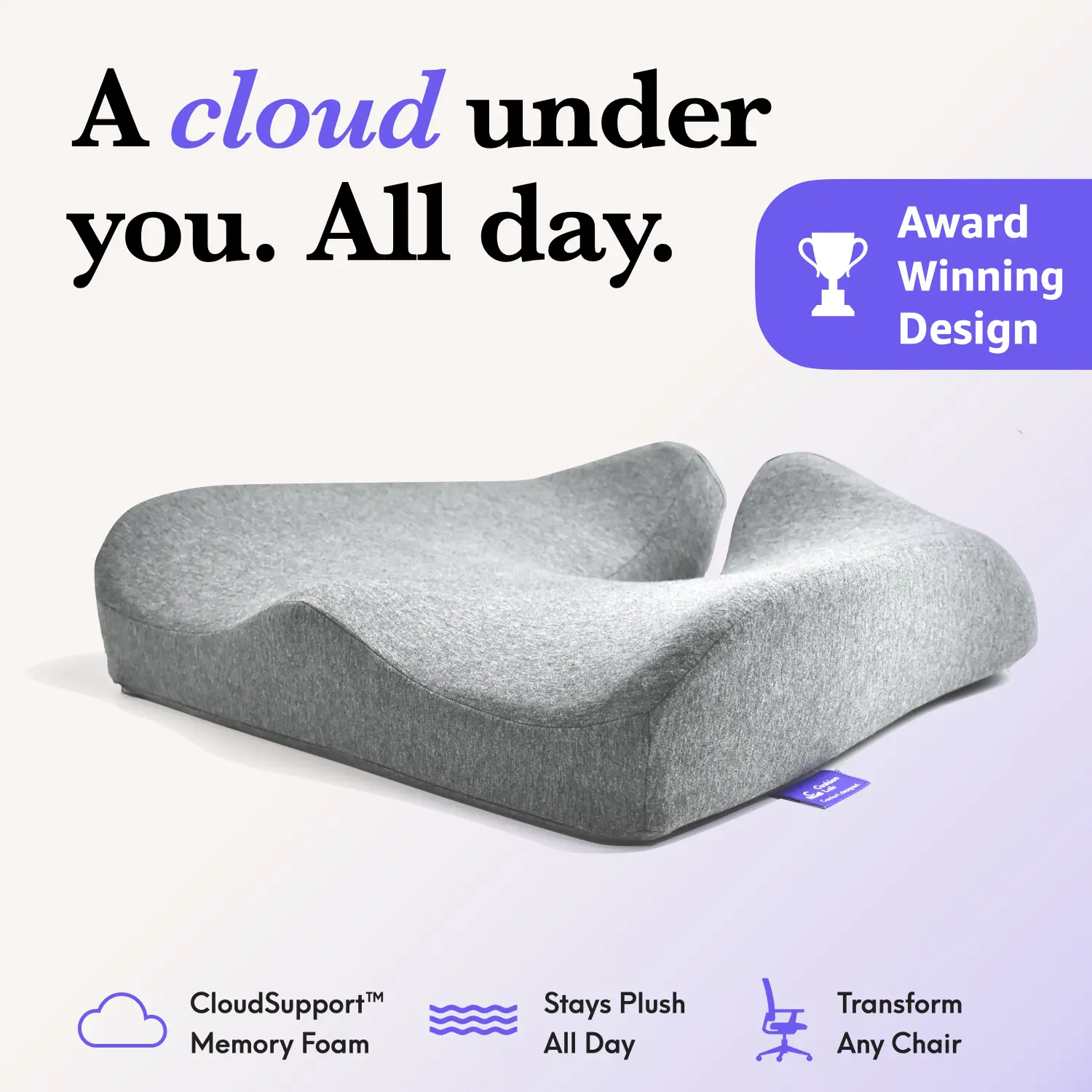 Cushion Lab | Cloud Cradle Seat Cushion — Sit Softly, Anywhere You Sit — Memory Foam Cushion for Office Chair, Car & Home Cushion Lab | Cloud Cradle Seat Cushion — Sit Softly, Anywhere You Sit — Memory Foam Cushion for Office Chair, Car & Home