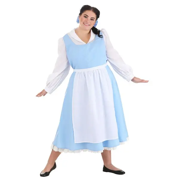 Plus Size Beauty and the Beast Belle Blue Dress Costume (© Disney)