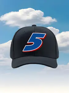 Kyle Larson Racing #5 Stylish White Designer with Red Blue Logo Perfect Winter 2026 new model Multi Color Unisex Adjustable Classic Baseball Cap - Comfortable Breathable Hat Suitable for Men and Wo