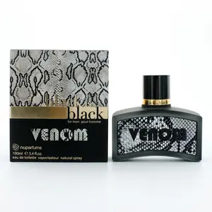 Black is Black Venom by NuParfums, 3.4 oz Eau De Toilette Spray for Men
