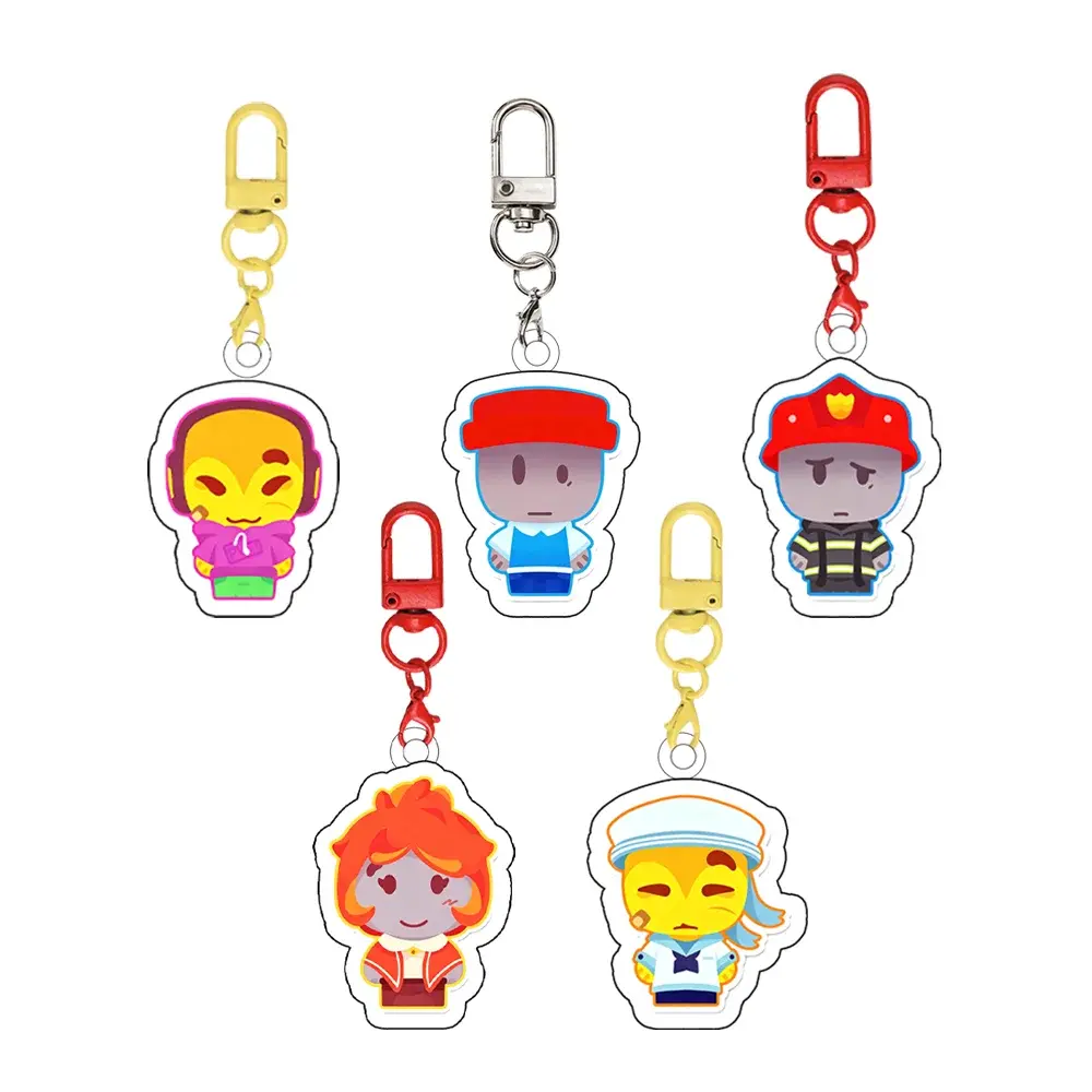 Robox Bad Things Acrylic Keychain – Ivan, Andrew, Firefighter & Sailor
