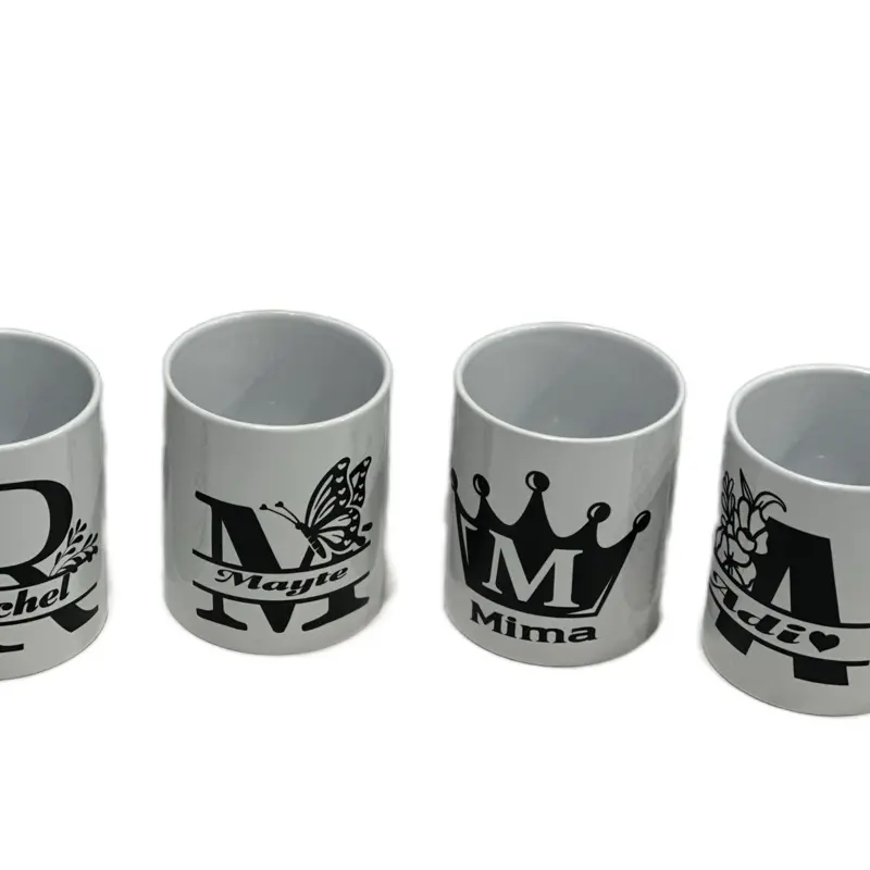 11 oz Personalized Ceramic Coffee Mugs - Custom Drinkware with Name Designs for Family Members Washable Reuse