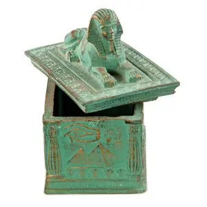 Egyptian Sphinx Box Patina - 4.5" - Made in Egypt Organiser Figures