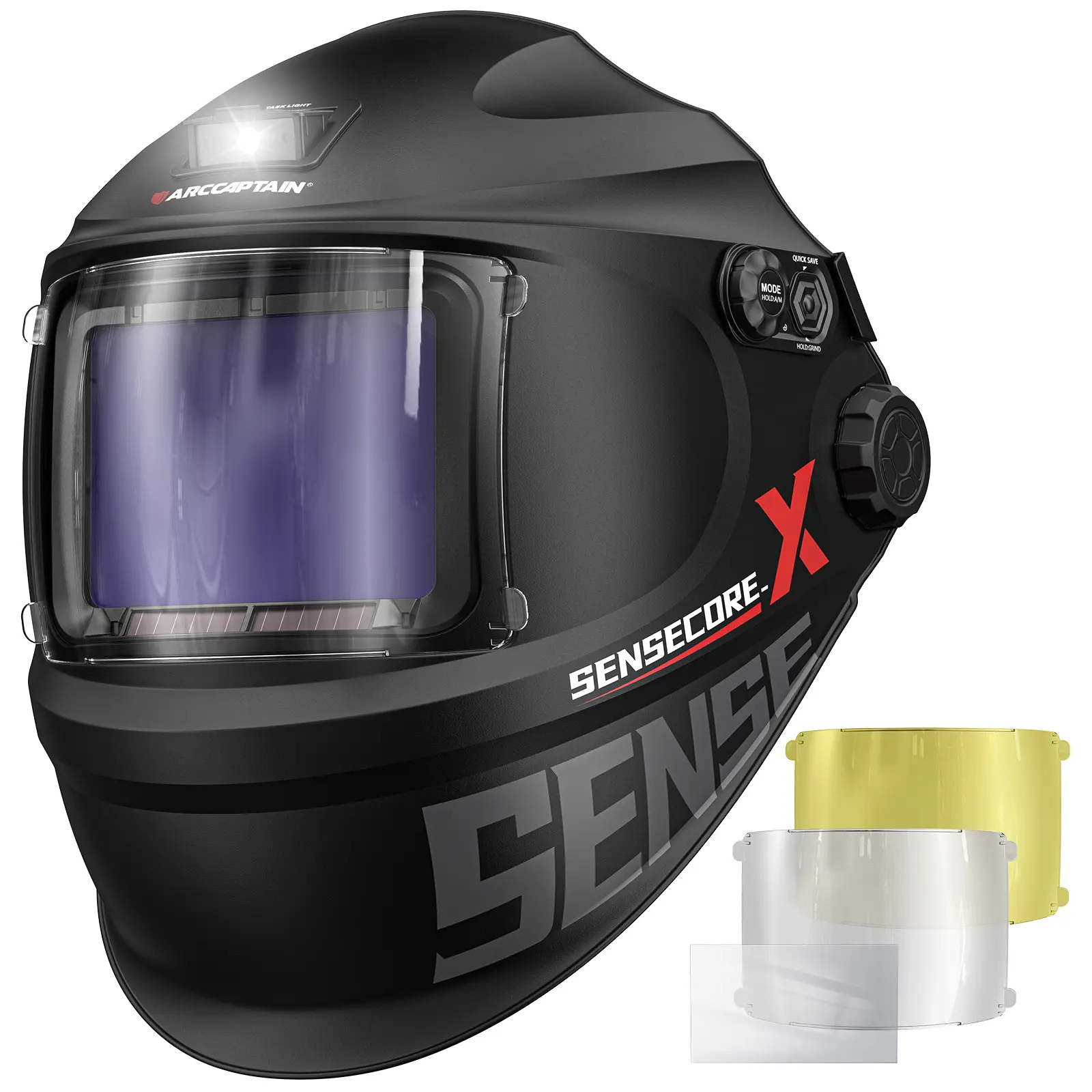 ARCCAPTAIN Sensecore-X Series Intelligent Automatic Darkening Welding Mask Helmet, Industrial Grade Accessory with E-Ink Display & Multiple Lenses, Tool Upgrade, Ideal Father's Day Gift, Automatic Darkening Welding Helmets, Intelligent Auto-Darkening