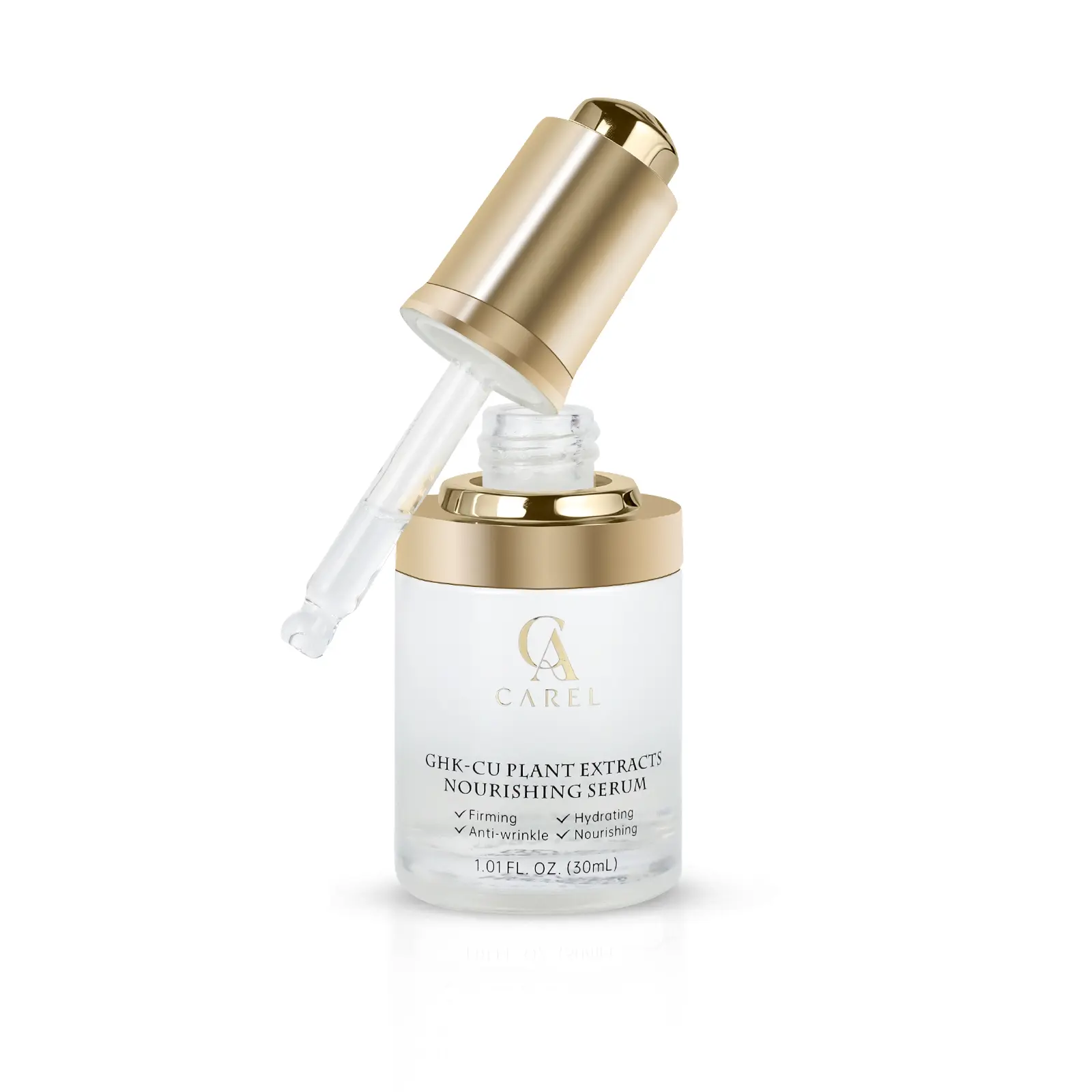 GHK-CU Copper Tripeptide-1 Nourishing Serum - Glycerin, Lightweight Botanicals (Aloe, Agave), Daily Firming Anti-Age Formula for Radiant Skin Renewal, Hydrate, Barrier Repair, All Skin Types, 1.01 fl oz Serums & Essences, Anti Age Boost, Smooth Skin Routi