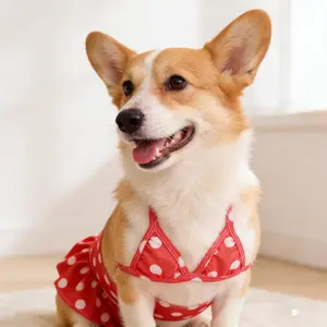 Summer Pet Clothing Teddy Puppy Bikini Set Swimwear, Beach Cloth Doll Cat Dog Clothes, Pet Swimsuit for Cats Dogs, Cute Summer, Costume