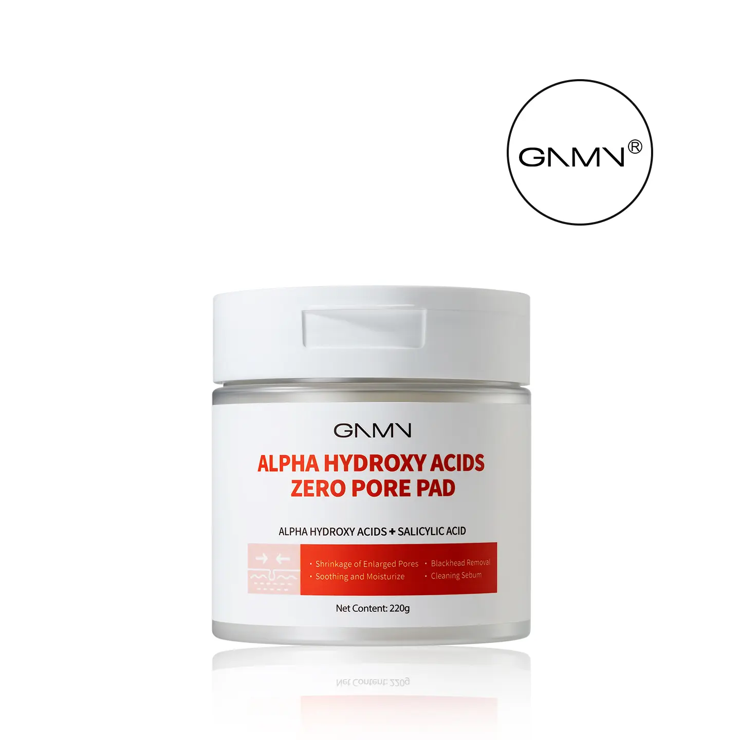 GNMN AHA/BHA exfoliating wet compress cotton pads, 80-pack, pre-moistened facial cleansing cotton pads, double-sided textured cotton pads that help soften and refresh the skin, suitable for daily facial and body care. Exfoliate Pads