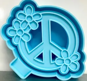 Flowery Peace Sign (Hollow) Mold