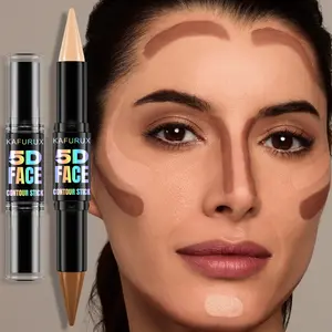 Longlasting Dual-Ended Concealer Cream, Longwear Concealer, Matte Finish, Full Coverage, 5D Face for women Natural Look Suitable for All Skin Types, Light to Medium Tone, Makeup