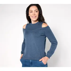 AnyBody Cold Shoulder Pullover Sweater