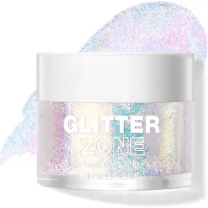 Holographic Body Glitter Gel - Cosmetic-Grade, Christmas Glitter Makeup for Face, Body, and Hair, Safe and Easy to Use, Perfect for Festivals Parties, Vegan & Cruelty Free (02 Stardust Pink) springtok