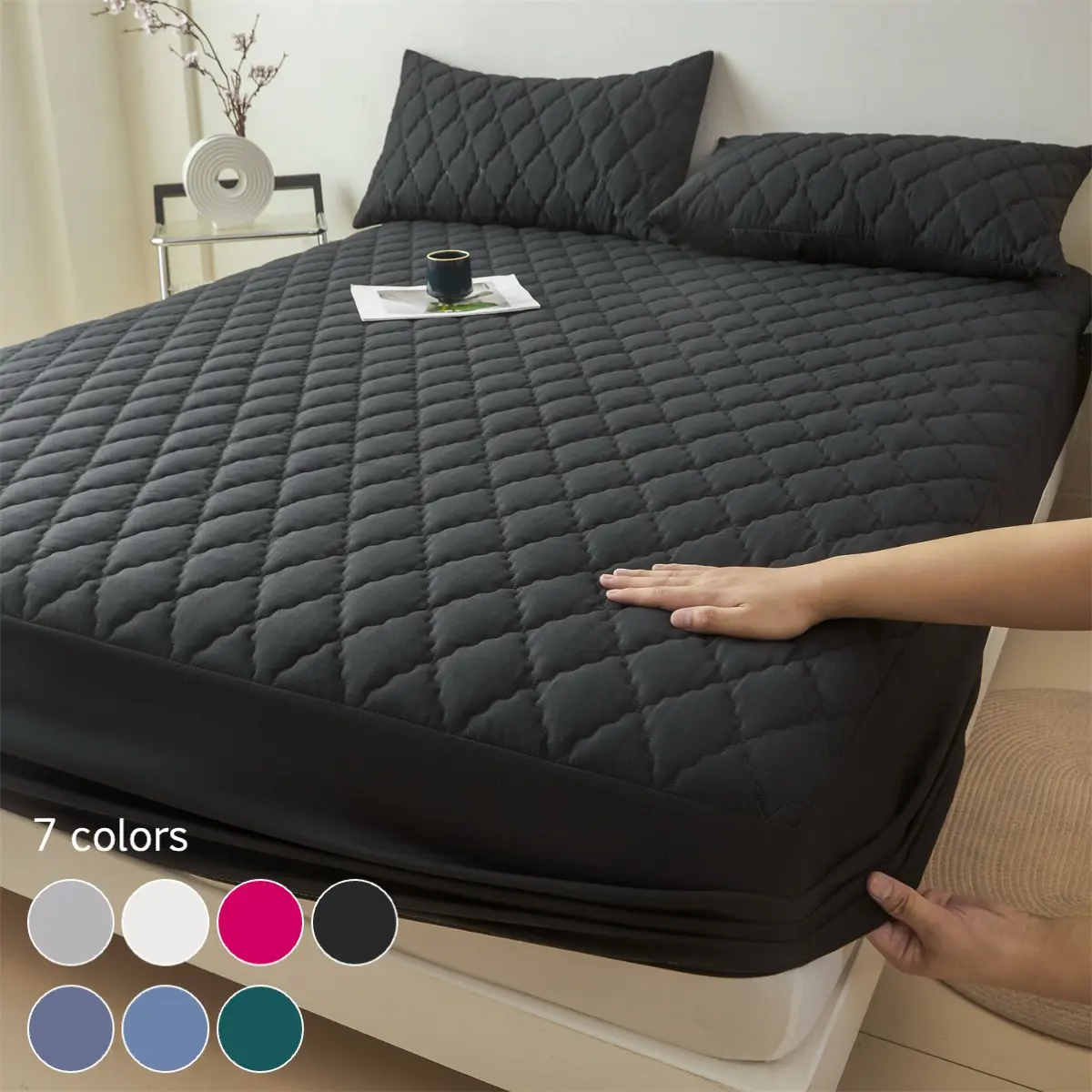 2pcs/3pcs Waterproof Mattress Protector Set, Mattress Protector Pad, Waterproof Mattress Cover, 30cm/11.8in Deep Pocket, Soft, Breathable, Ideal for Bedroom, Guestroom, Dorm, or Homes with Kids, Pets, or Elderly (Includes Pillowcases)