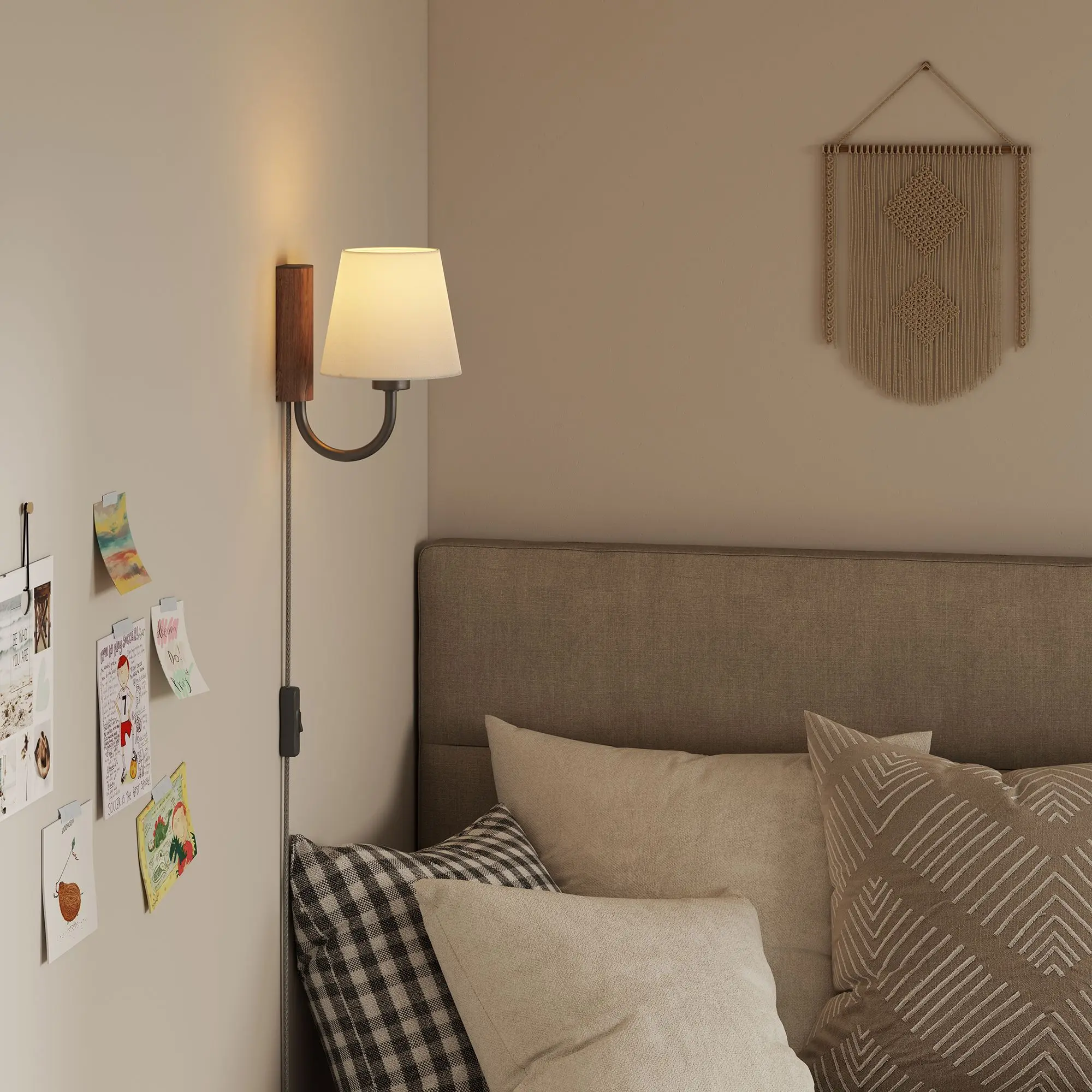 Sunlit Swivel Wall Sconce in Walnut Black
