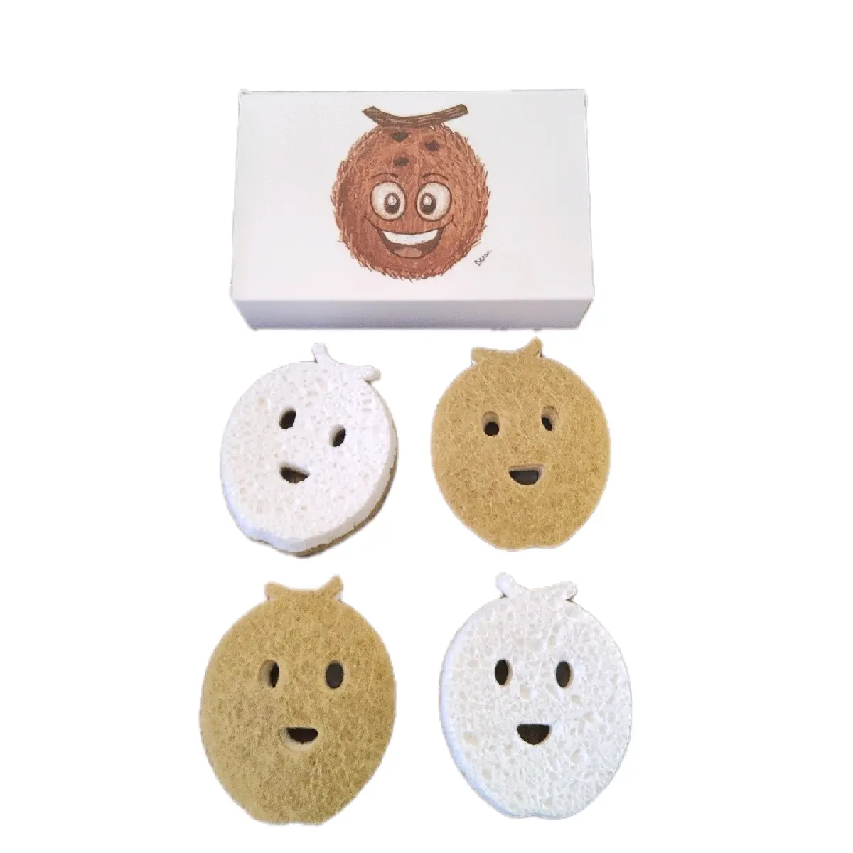 Natural Kitchen Sponges Made of Coconut Husk, Sisal & Plant Cellulose for Cleaning and Maintenance