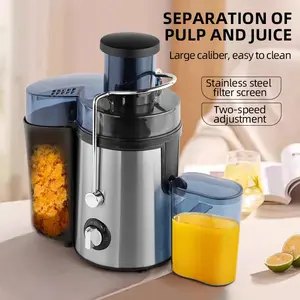 Juicer Machine, 600W Centrifugal Juicer Extractor with Wide Mouth 3” Feed Chute for Fruit Vegetable, Easy to Clean, Stainless Steel, BPA-free (Black)