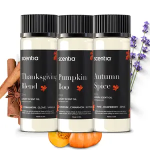 Fall Collection Scent Oil Sample Kit 3×20ml – Autumn Spice, Citrus Harmony & Thanksgiving Blend Cold-Air Diffuser Oils Aroma Blend Scented