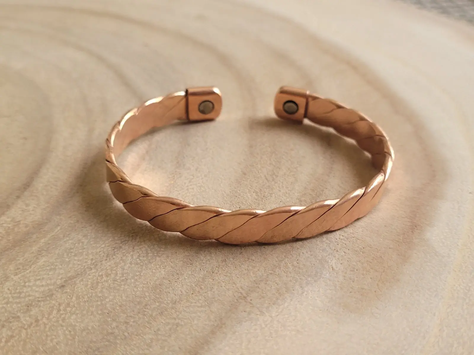 2 Pack Pure Copper Magnetic Bracelet Arthritis Pain Energy Therapy Cuff New