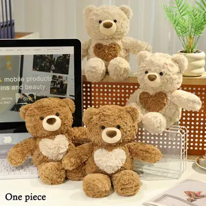 35cm/13.78in Cute Love Heart Bear Plush Toys Teddybear Stuffed Animal Kawaii Panda Plush Toys Super Soft Stuffed Animals Plush Toys Perfect Cuddly Gift Boys Girls Birthday Party Holiday Home Decor