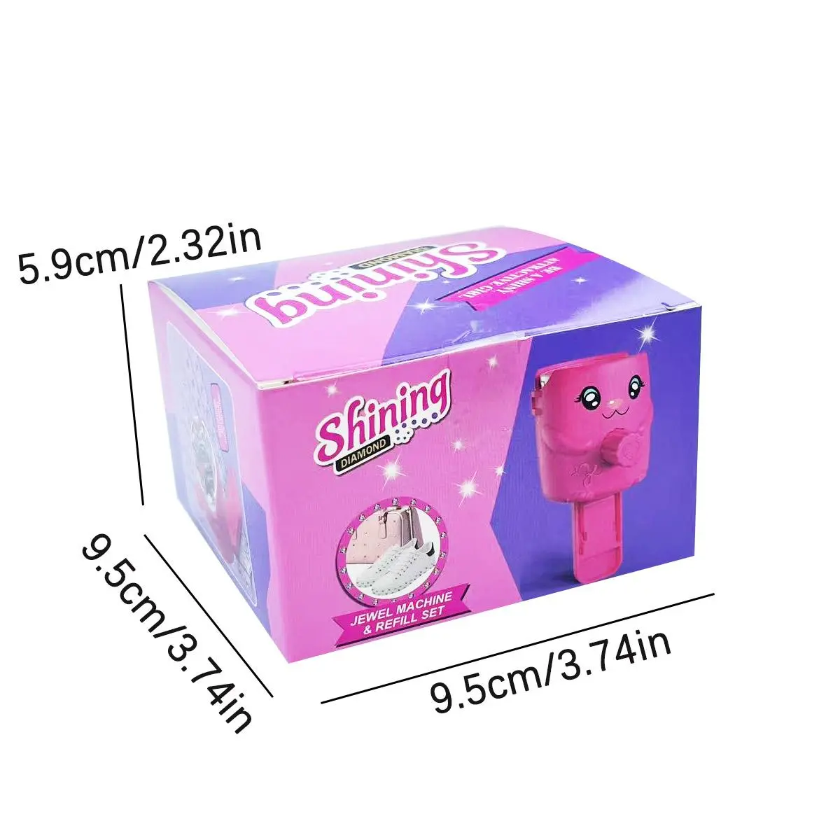 Cute Cartoon Hair Gem Stamper Kit Reusable Sparkle Hair Rhinestone Styling Tool No Glue Safe Hair Bedazzler Pretend Beauty Salon Toy Birthday Christmas Holiday Gift for Little Girls