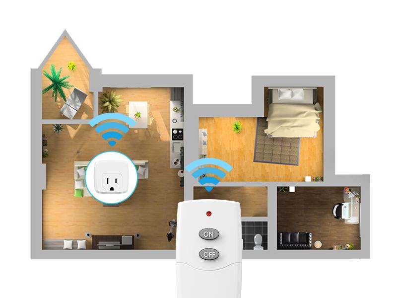 HBN Remote Control Outlet with 100FT RF Signal, Wireless On Off Switch Plug for Household Appliances, Battery Included, 15A/1875W(1 Outlet + 1Remote) HBN Remote Control Outlet with 100FT RF Signal, Wireless On Off Switch Plug for Household Appliances, Battery Included, 15A/1875W(1 Outlet + 1Remote)