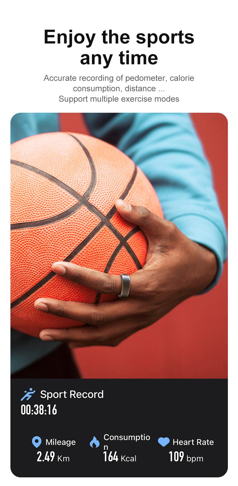 2026 New Fitness Tracker Ring - 5-7 Days Battery Life, Heart Rate & Sleep Monitor, Sports Watch Alternative for Men & Women , No Subscription ,ompatible with Android & iOS