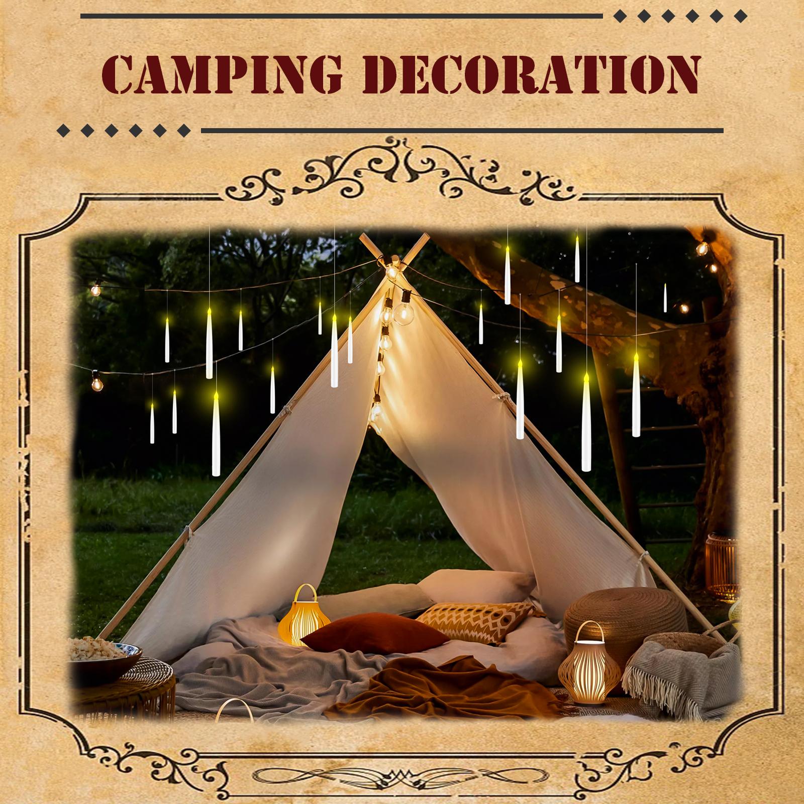 Magical Floating LED Candles with Wand Remote – Flameless Flickering Window Candles for Christmas & Halloween Decor, Battery Operated Magical Floating LED Candles with Wand Remote – Flameless Flickering Window Candles for Christmas & Halloween Decor, Battery Operated