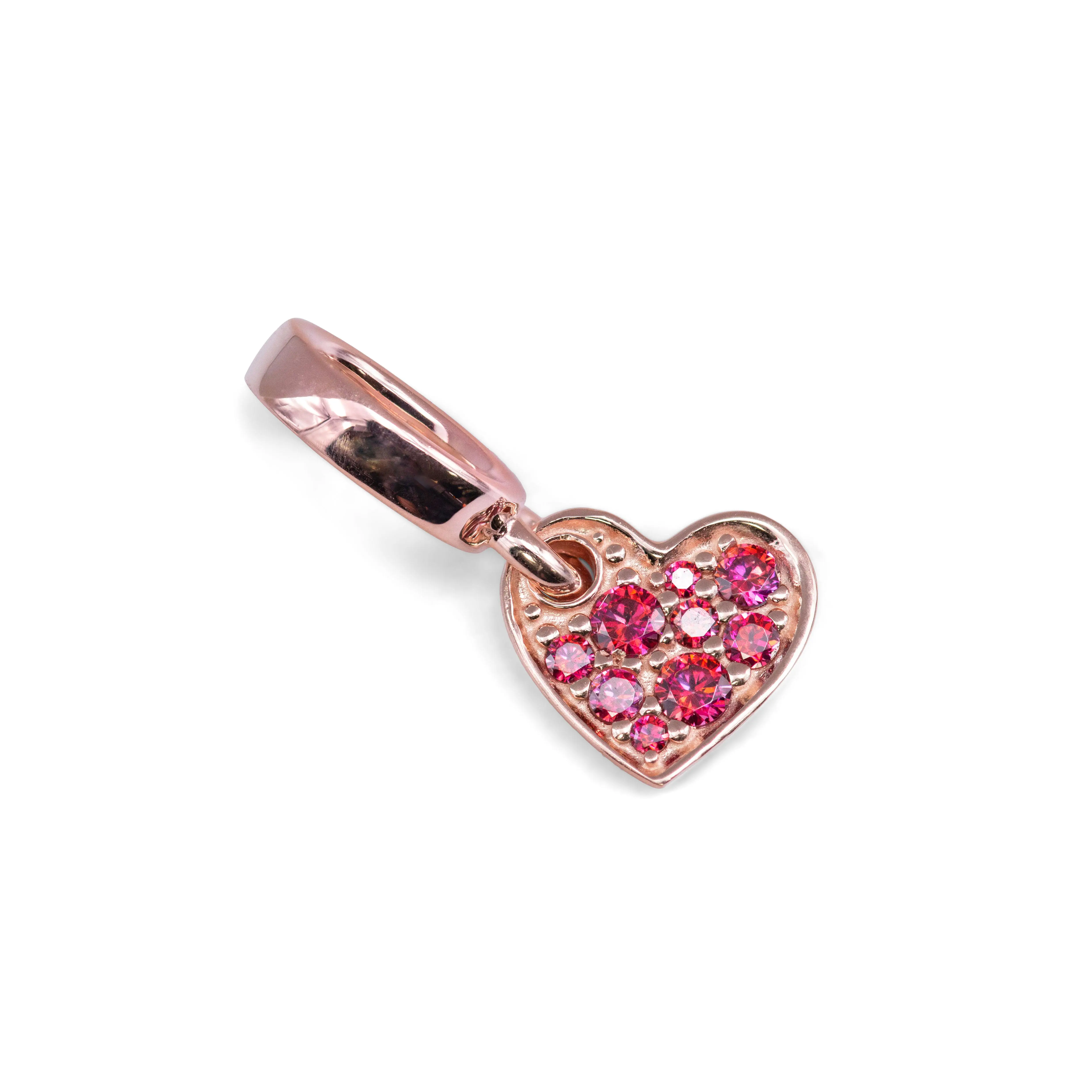 Pandora Red Pave Tilted Heart Dangle Charm 789404C02
