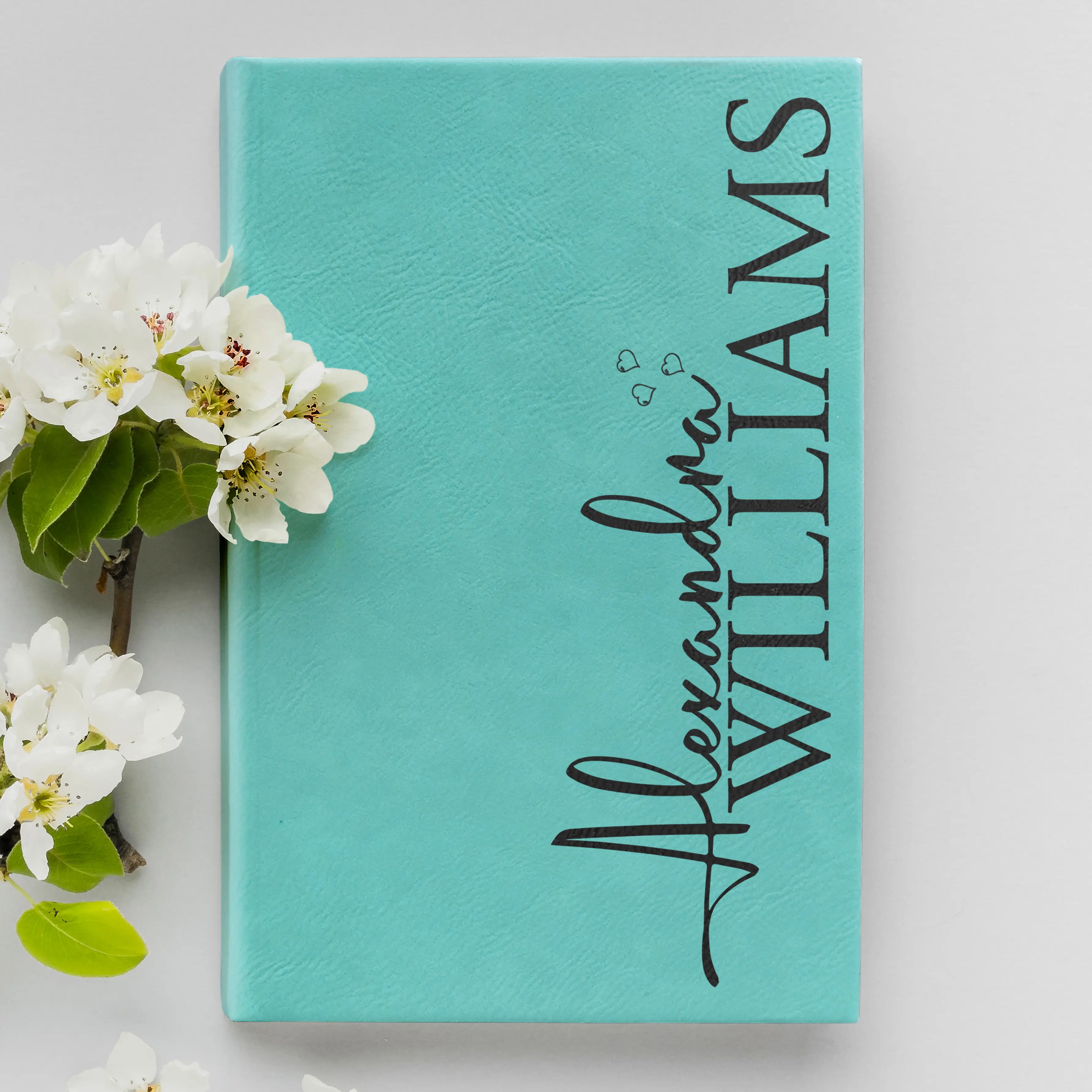 Personalized Leatherette Journal with Custom Name, Custom Notebook, Writing Diary, Personalized Gift for Her or Him