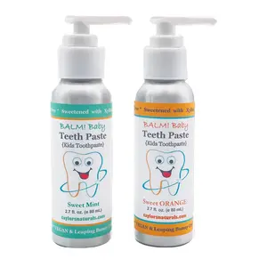 BALM! Baby - Teeth Paste Natural Kids Toothpaste w/ xylitol - Recycled Aluminum w/ Pump Plastic Free
