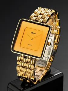 Men's Bracelet Watch, High-End Square Dial, Trendy Steel Band Quartz Watch, Retro Style, Perfect Gift Choice, Elegant Square Dial, Trendy Wristwatch, Stylish Watch