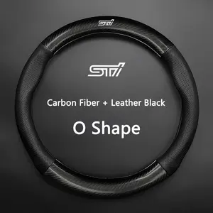 Subaru Sti Brz Wrx Xv Ascent Forester Outback Impreza Legacy Car Suede Carbon Fiber Anti-Slip Ventilated Steering Wheel Cover