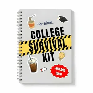 1PC The 'For When..' College Survival Kit Gift Card Book - Custom Message Card - Funny Graduation Gift 2026 for High School Seniors & Freshmen - Dorm Essentials，graduation gift, Graduation Season Gift