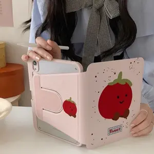 360° Rotating iPad Case, Compatible with Multiple Models Including iPad Mini & Pro, Soft Tablet Protective Cover with Pen Slot