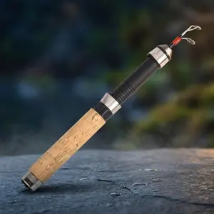 Foldable Ice Fishing Rod: 3-Section Adjustable 25-60cm, Winter Shrimp Spinning Design, Non-Slip Grip High Sensitivity for Ice Angling, Portable & Durable for Ice Fly Fishing.