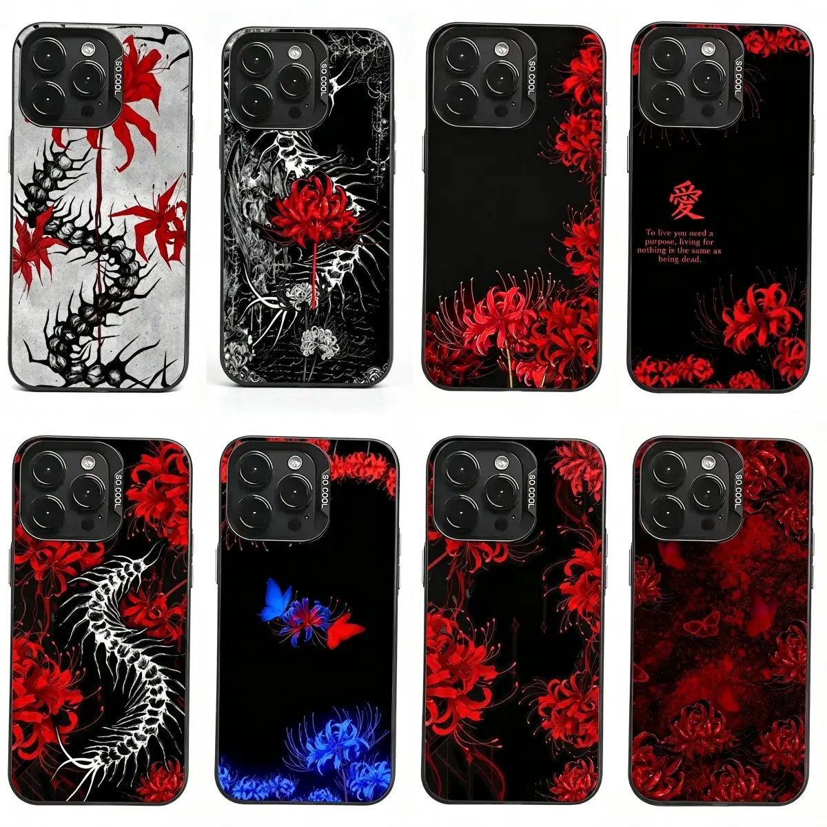Tokyo G-Ghoul 12Red s-spider lily-y Phone Case  for iPhone 17, 16, 15, 14, 13, 12, 11 Pro Air Plus ProMax and Samsung S26-S20 Ultra Plus FE shock-absorbing phone cases, fashionable gift.