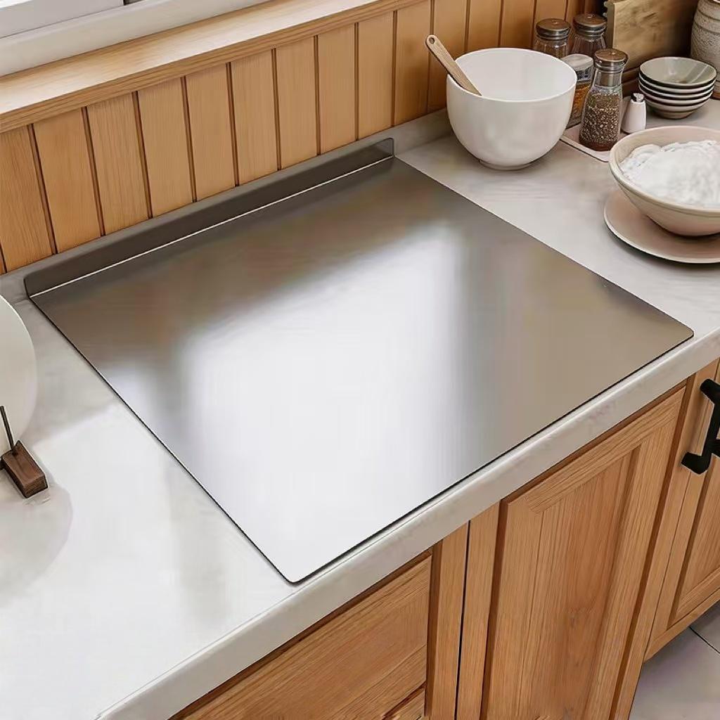 Large non-slip stainless steel cutting board   — stainless steel non-slip cutting board, kitchen cutting board, kitchen accessories, household gadgets