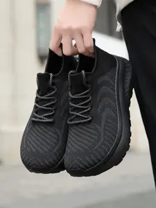 2026 New Wide Head Unisex Couple Sports Shoes, Casual Knitted Breathable Running Jogging Shoes, Comfortable Athletic Footwear for Men and Women, Running Training Shoes, Workout Sneakers