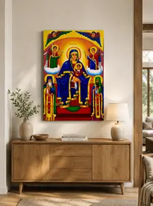 Blessed Virgin Mary Icon / ቅድስት ድንግል ማርያም / – Ethiopian & Eritrean Orthodox Canvas Print