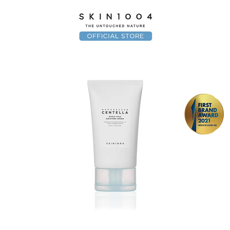 [SKIN1004 Official Shop] Hyalu-Cica Moisture Cream 75ml - Hyaluronic Acid for Sensitive Skin, 100 Hours Hydration, Plant Collagen, Natural Fragrance, Daily Hydrating & Soothing Formula