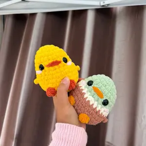 Handmade crochet mallard/chick plushie