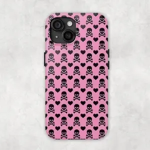 Blue Skully |   Skull n Crossbones Y2K Emo Goth Aesthetic Tough Phone Case
