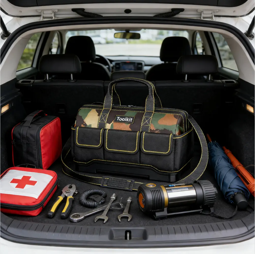 Thickened Material Multi-functional Tool Bag - Extra Large Capacity, Easy to Carry Organizer for Electricians, Repair & On-the-Go Repairs Storage