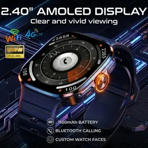 M99 Smartwatch 4G With 2.4inch Amoled Screen 300W Rotating Camera WIFI GPS Position Compass NFC Bluetooth Waterproof Multifunctional Watch Smart Watch Men Women