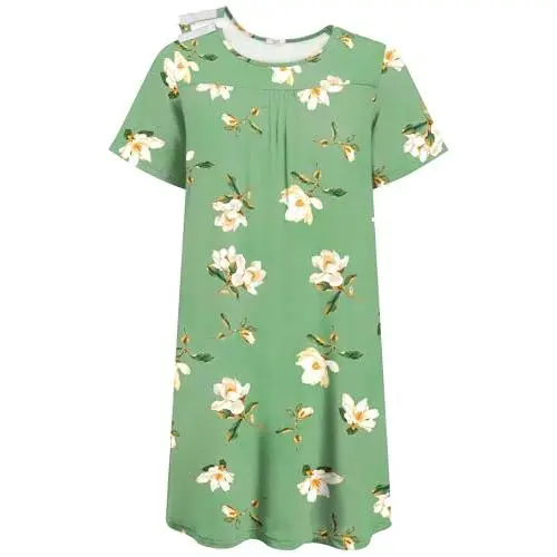 Green Flower Print